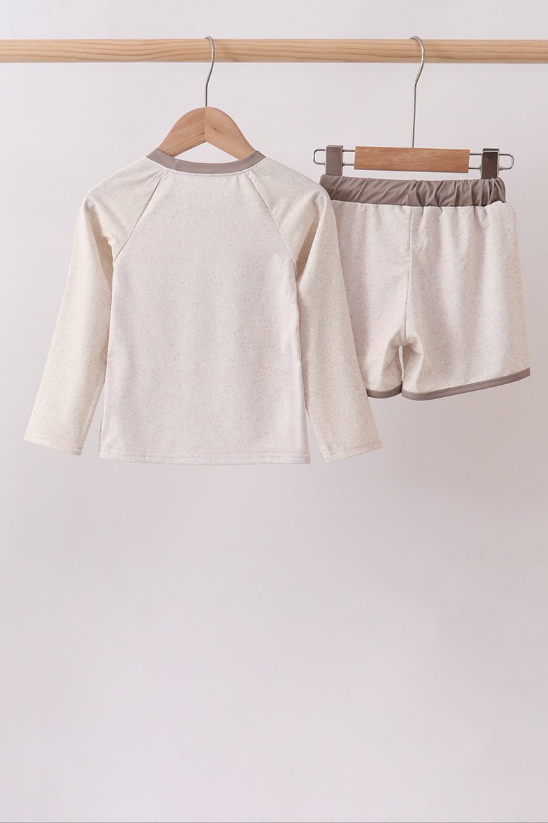 Khaki Character UPF Rashguard Set - Abbies Place