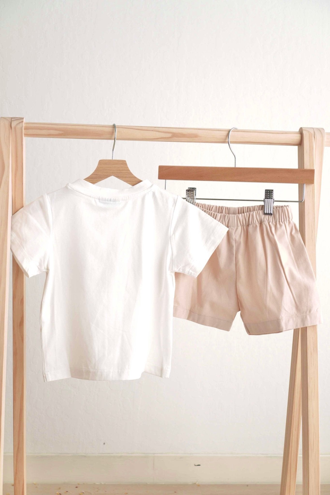 Khaki he is risen hand-smocked boy set - Abbies Place