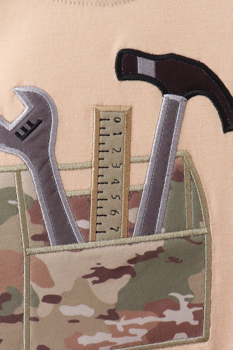 Khaki Toolbox Applique Bubble - Abbies Place