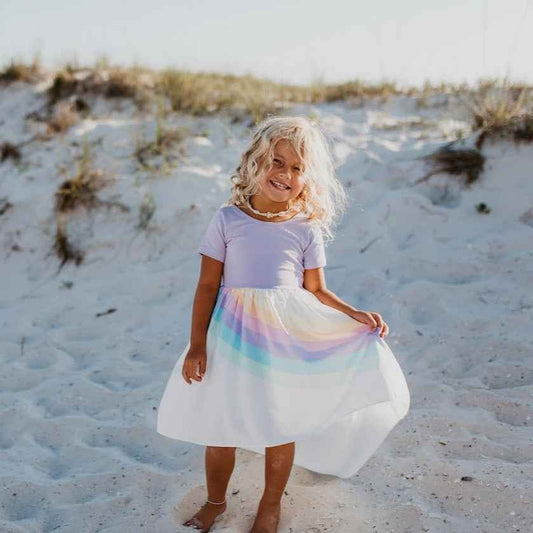 Lavender Rainbow Dress - Abbies Place