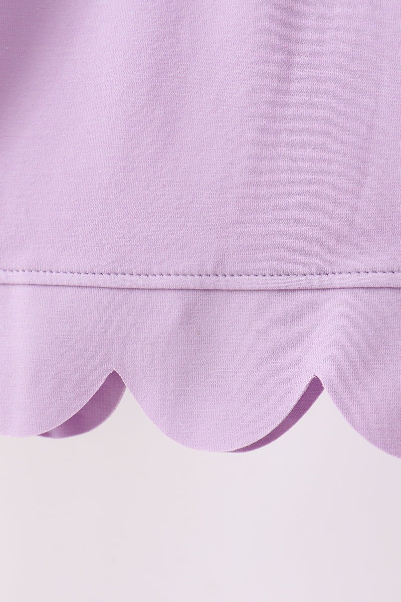 Lavender scalloped mom&me shorts set - Abbies Place