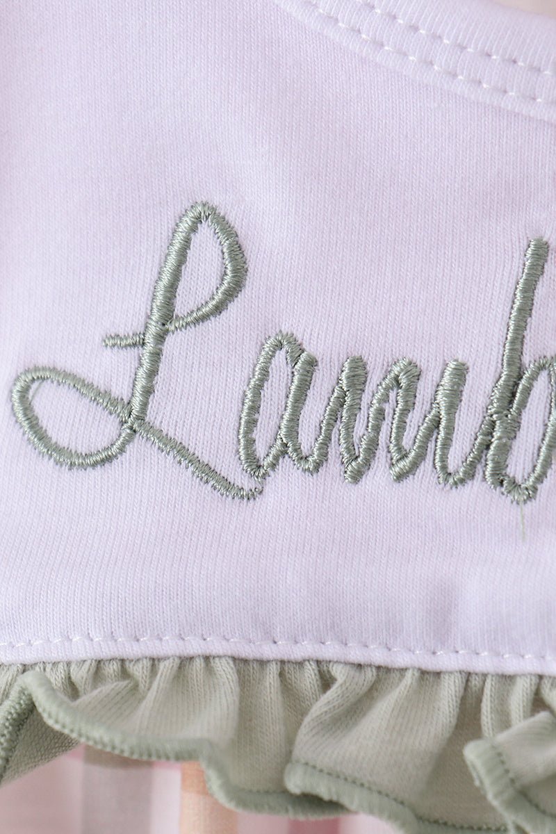 Lawb of god applique plaid bubble - Abbies Place