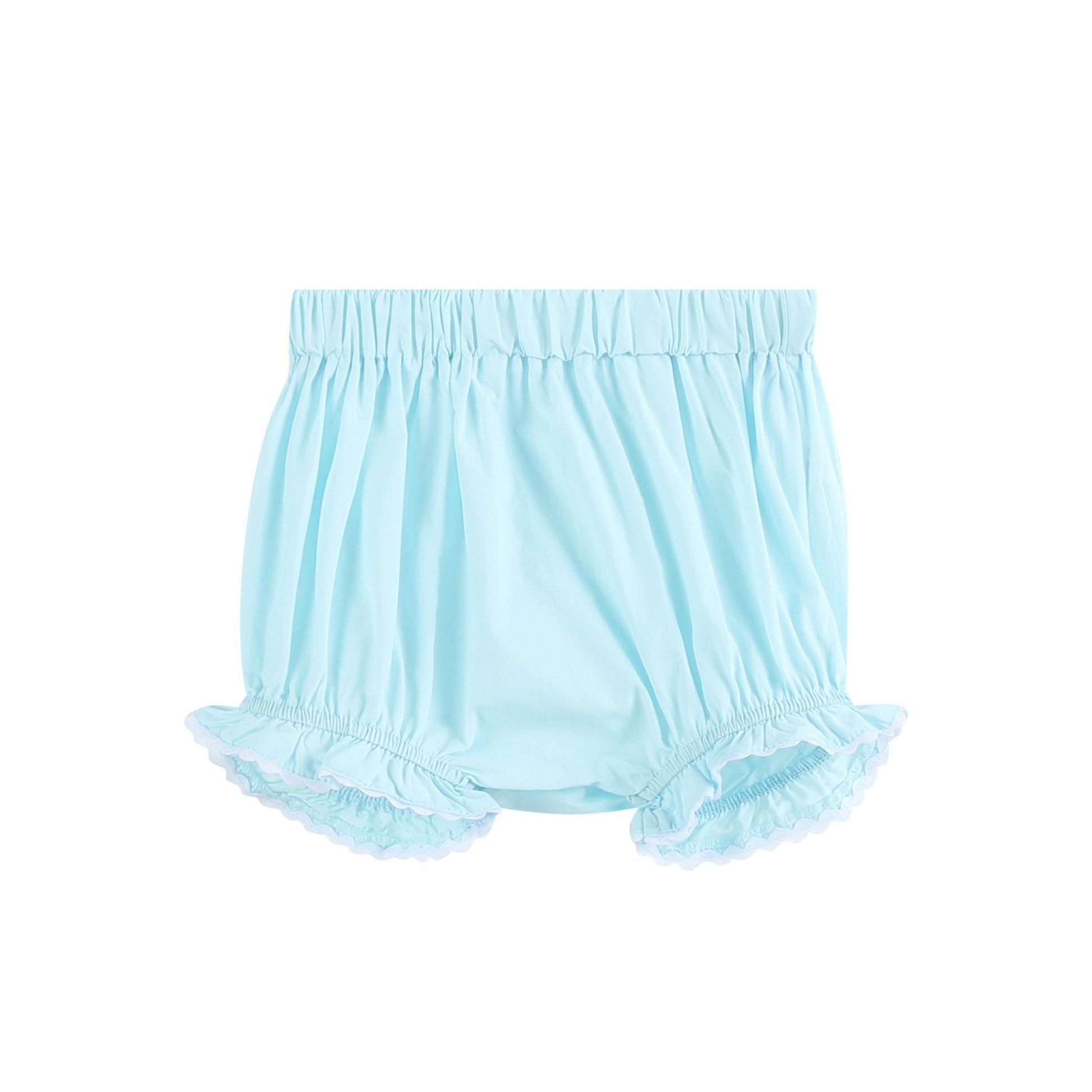 Light Blue Daisy Smocked Dress and Bloomer Set - Abbies Place