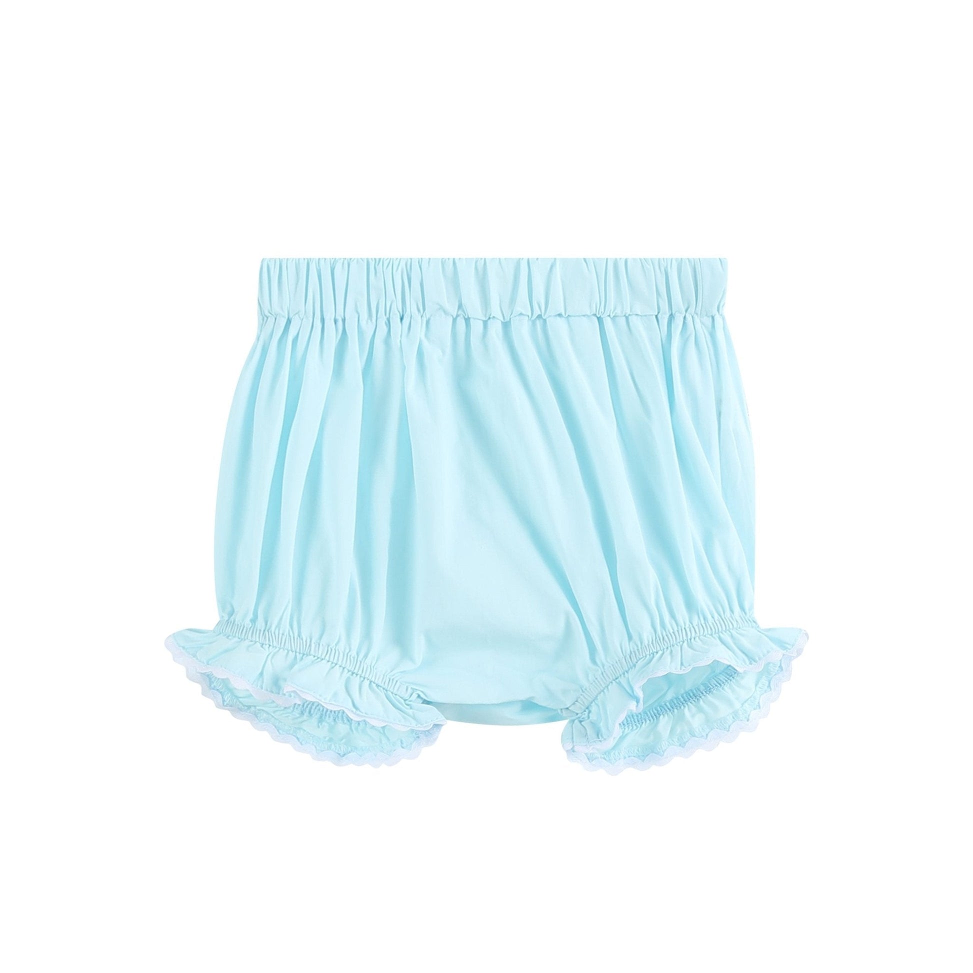 Light Blue Daisy Smocked Dress and Bloomer Set - Abbies Place