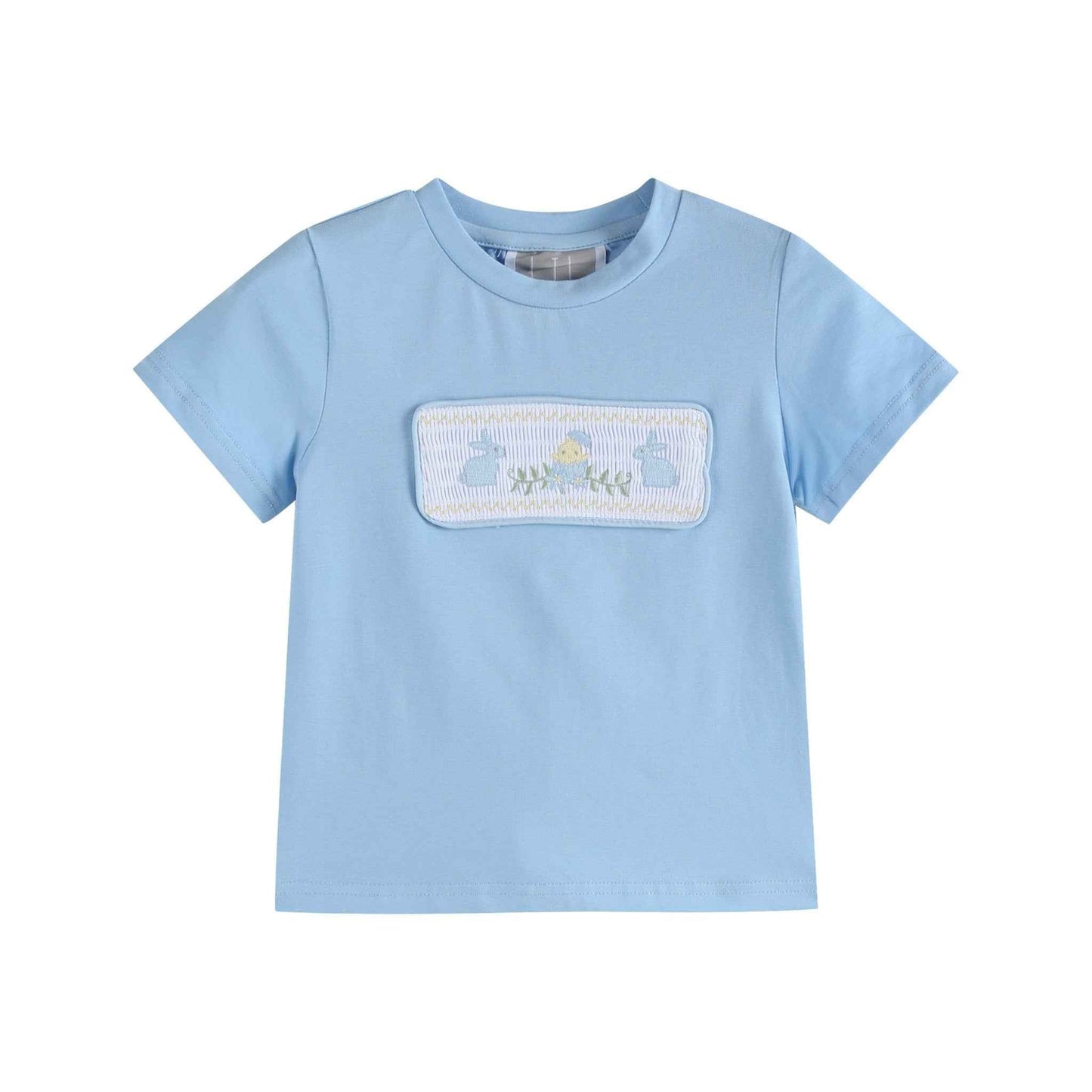 Light Blue Easter Smocked T-Shirt and Shorts Set - Abbies Place