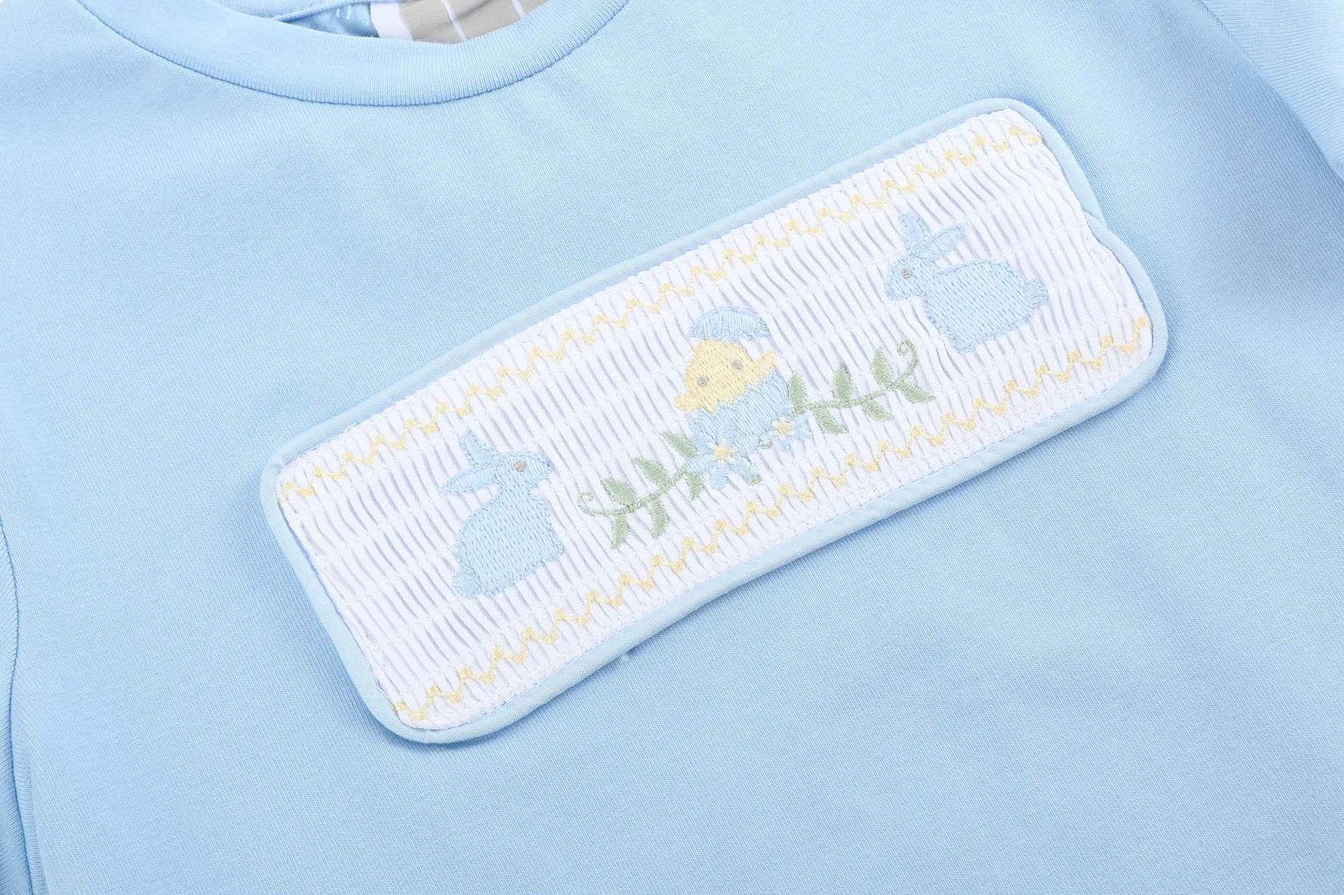 Light Blue Easter Smocked T-Shirt and Shorts Set - Abbies Place
