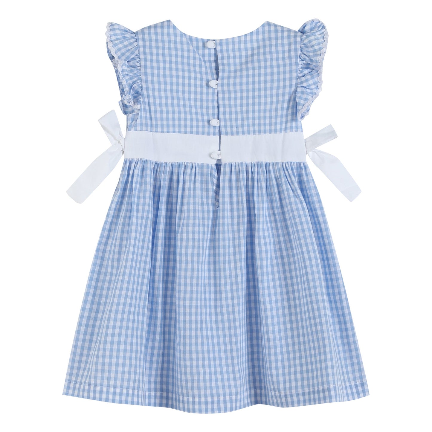 Light Blue Gingham A-Line Dress - Abbies Place