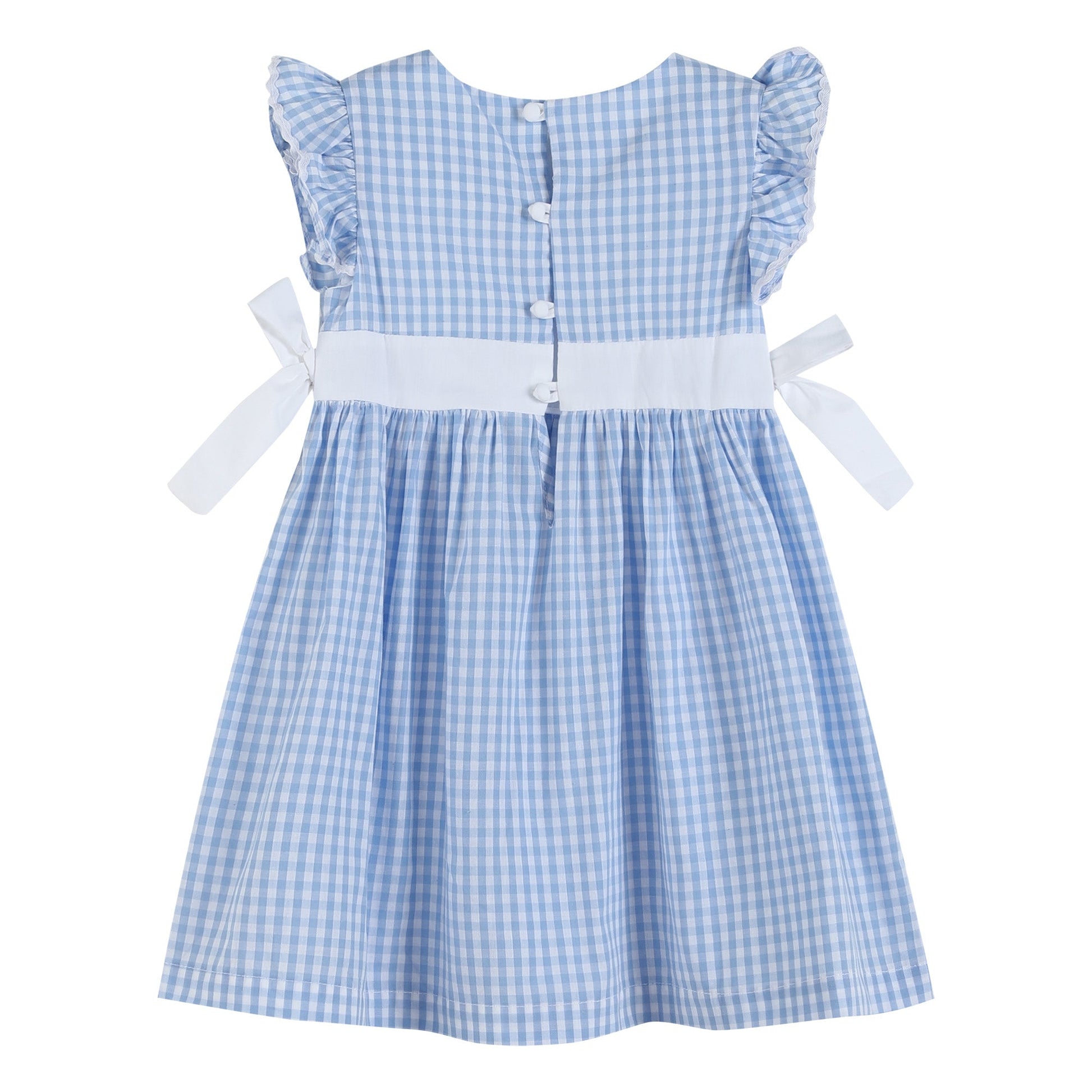 Light Blue Gingham A-Line Dress - Abbies Place