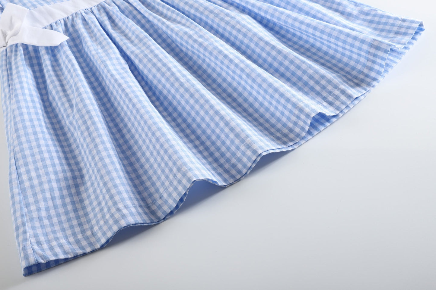 Light Blue Gingham A-Line Dress - Abbies Place