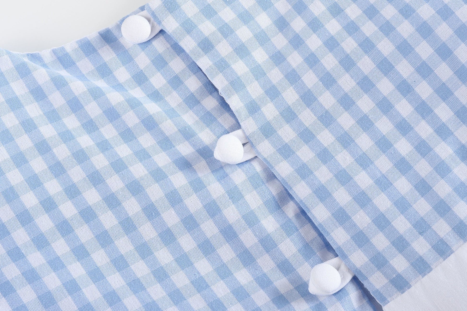Light Blue Gingham A-Line Dress - Abbies Place