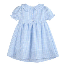 Load image into Gallery viewer, Light Blue Gingham Smocked Dress
