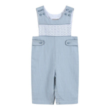 Load image into Gallery viewer, Light Blue Pinstripe Smocked Jon Jons
