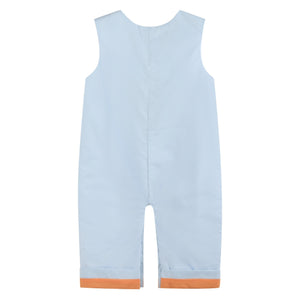 Light Blue Pumpkin Applique Overalls