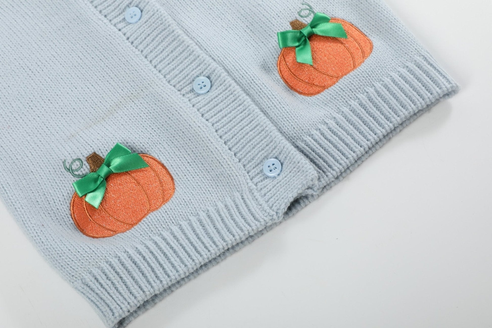 Light Blue Pumpkin Girls Cardigan - Abbies Place
