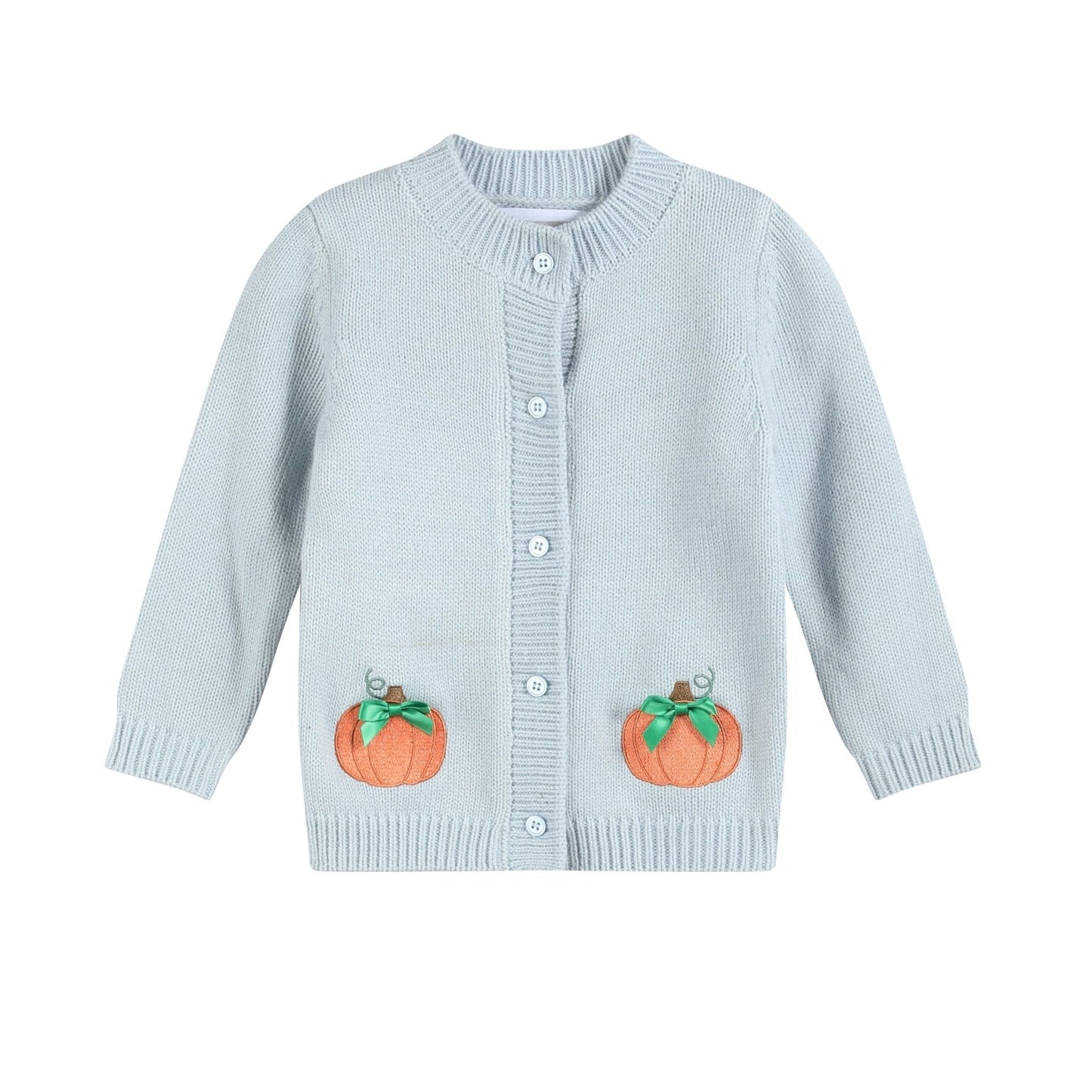 Light Blue Pumpkin Girls Cardigan - Abbies Place