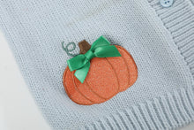 Load image into Gallery viewer, Light Blue Pumpkin Girls Cardigan
