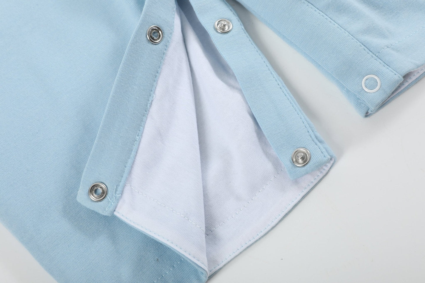 Light Blue Santa Christmas Car Overalls - Abbies Place