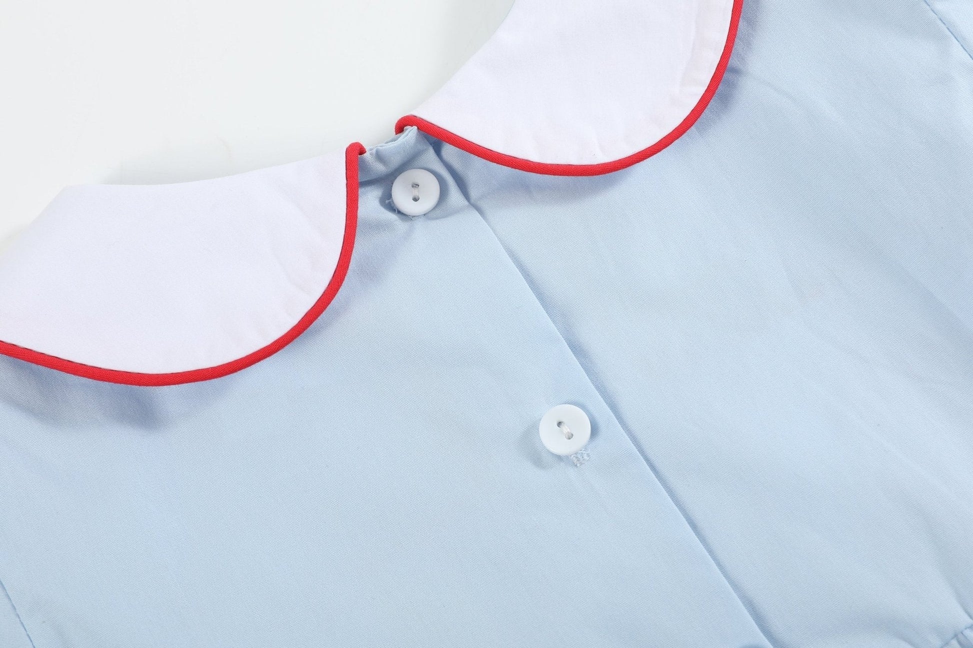 Light Blue Santa Smocked Dress - Abbies Place
