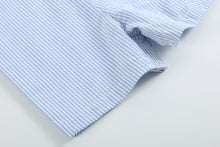 Load image into Gallery viewer, Light Blue Seersucker Lil Brother Smocked Jon Jons
