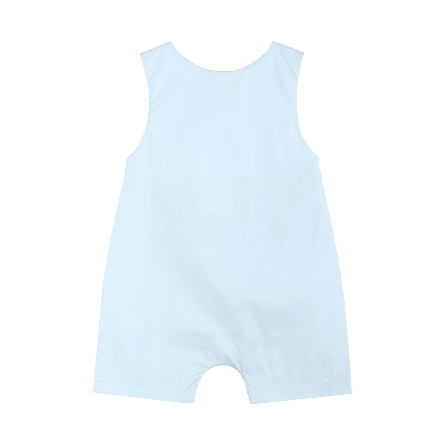 Light Blue USA Flag Smocked Shortalls - Abbies Place