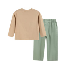 Load image into Gallery viewer, Light Brown Turkey Shirt and Sage Green Pants Set
