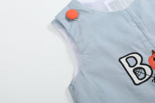 Load image into Gallery viewer, Light Gray &#39;Boo&#39; Applique Overalls
