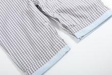 Load image into Gallery viewer, Light Gray Mallard Smocked Overalls
