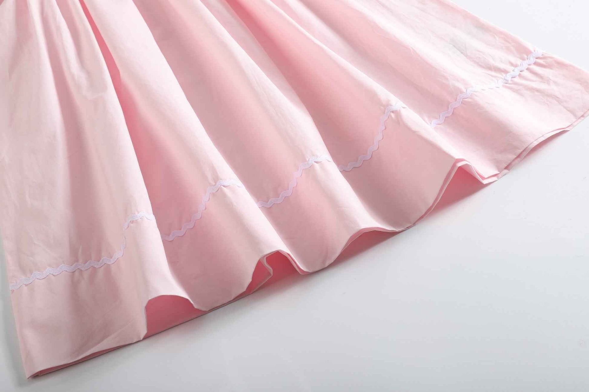 Light Pink Daisy Smocked Bishop Dress - Abbies Place