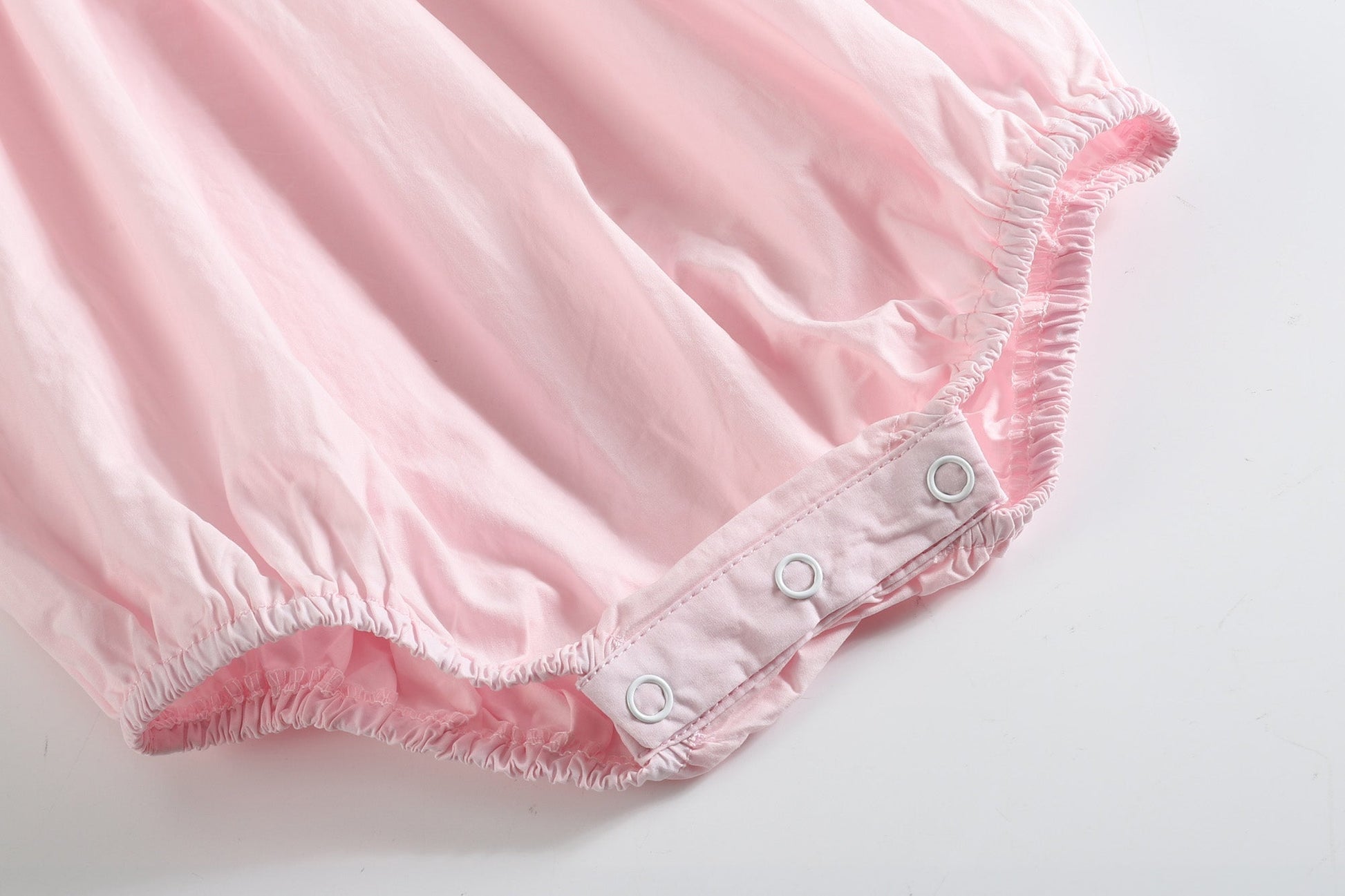 Light Pink Daisy Smocked Ruffle Romper - Abbies Place