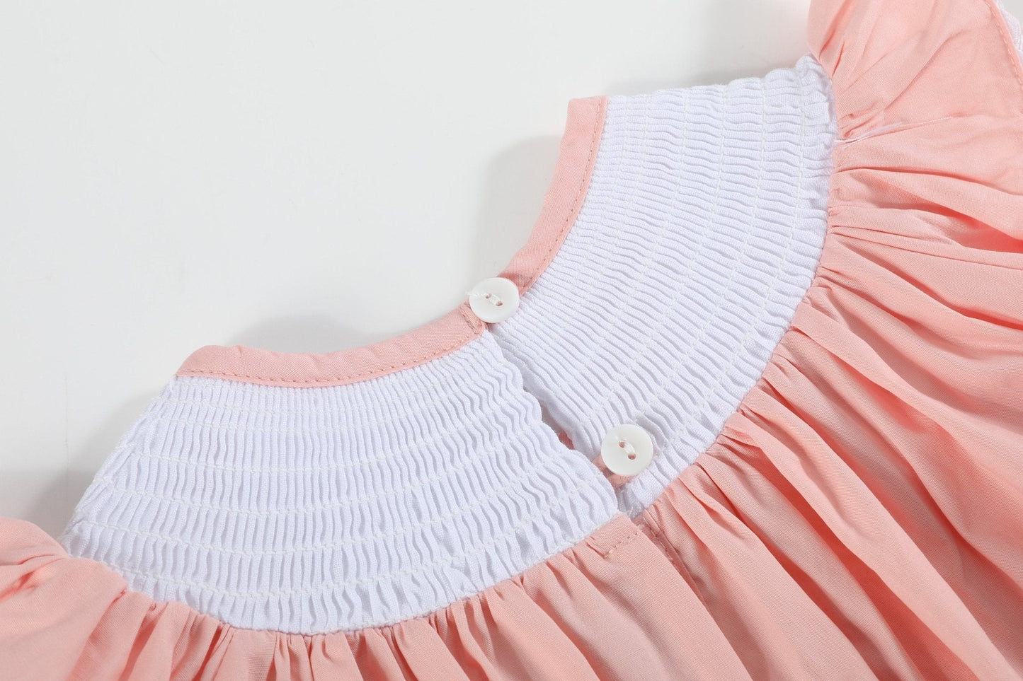 Light Pink Easter Smocked Bishop Dress - Abbies Place