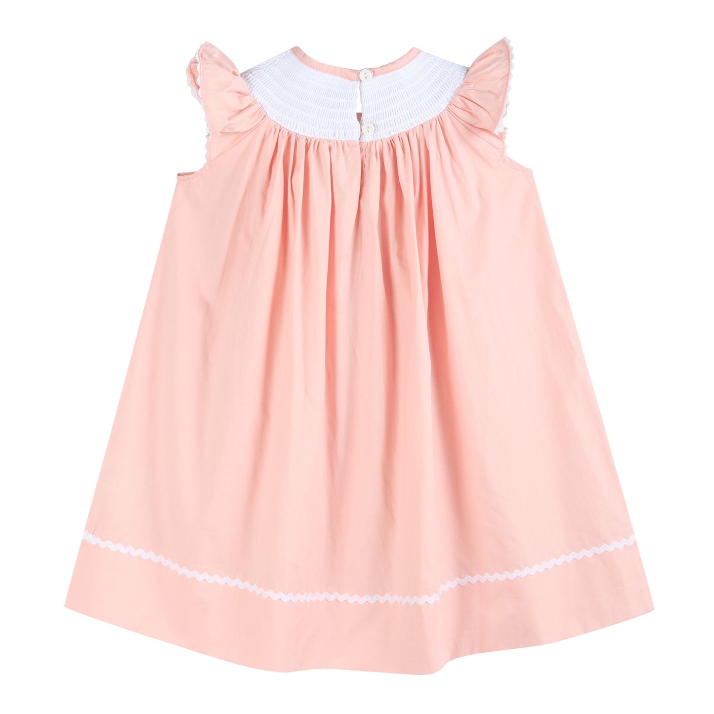 Light Pink Easter Smocked Bishop Dress - Abbies Place
