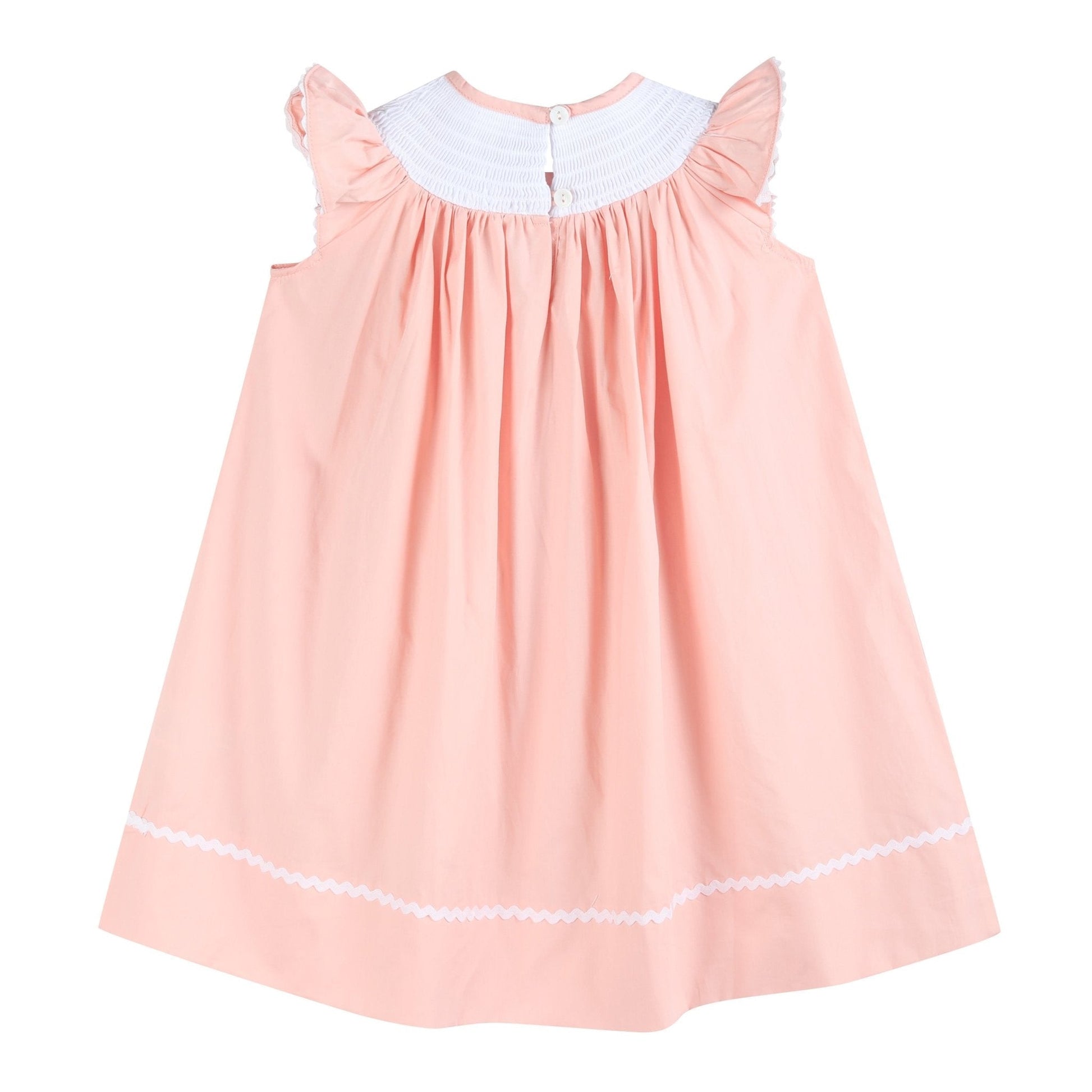 Light Pink Easter Smocked Bishop Dress - Abbies Place