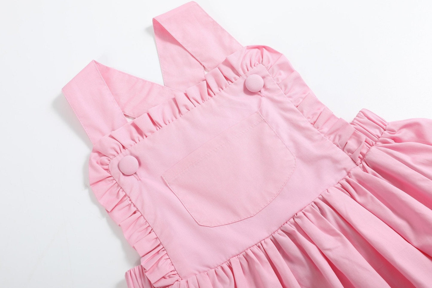 Light Pink Ruffle Jumper Dress - Abbies Place