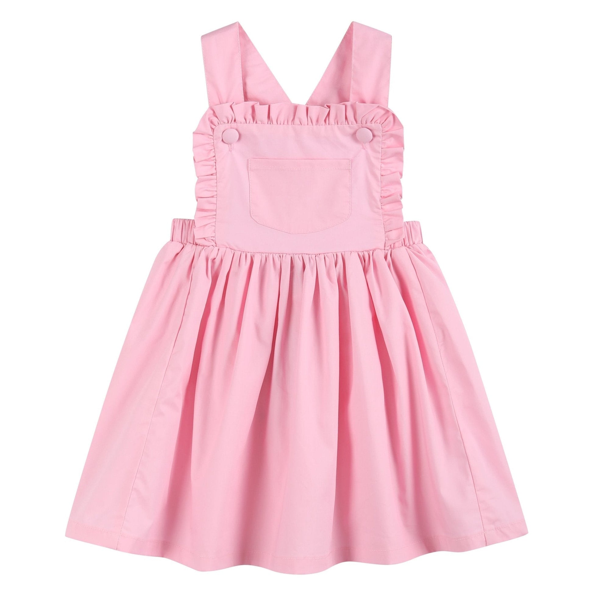Light Pink Ruffle Jumper Dress - Abbies Place