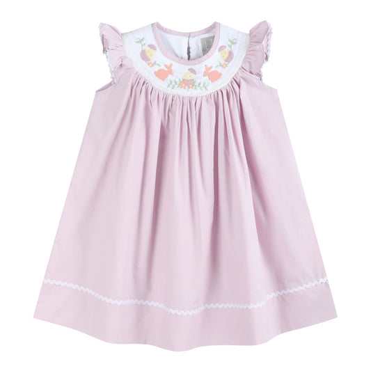 Light Purple Easter Smocked Bishop Dress - Abbies Place