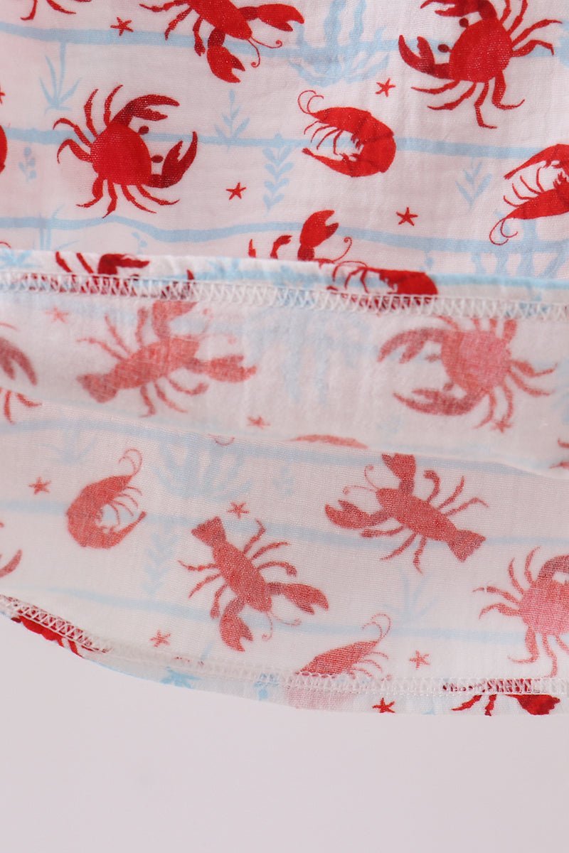Lobster print muslin top - Abbies Place