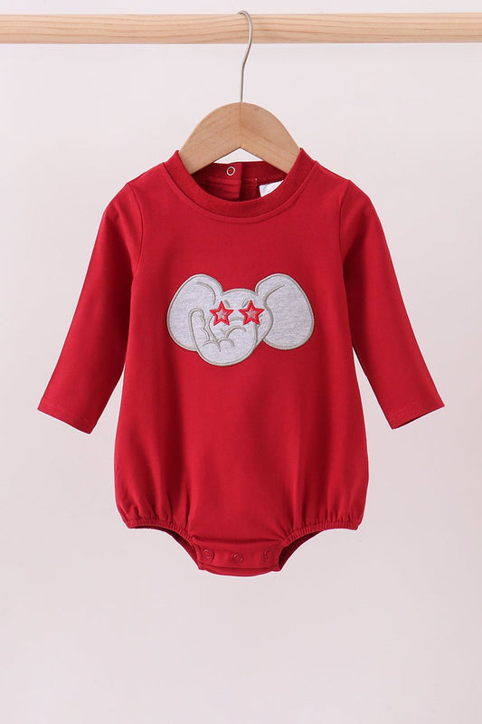 Maroon elephant Alabama football applique bubble - Abbies Place