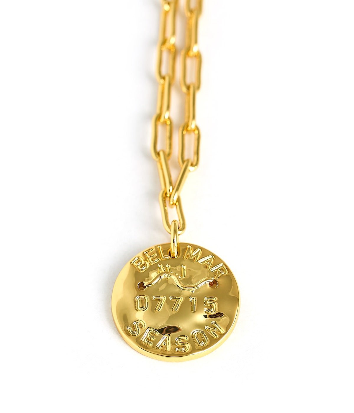 Mini Beach Tag Charm Necklace – 18k Gold Plated - Abbies Place