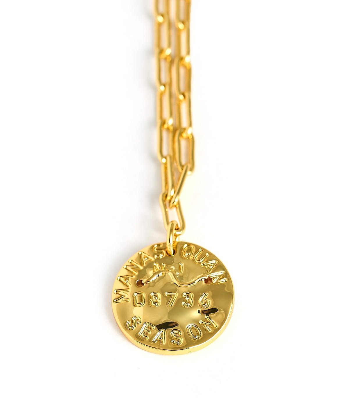 Mini Beach Tag Charm Necklace – 18k Gold Plated - Abbies Place