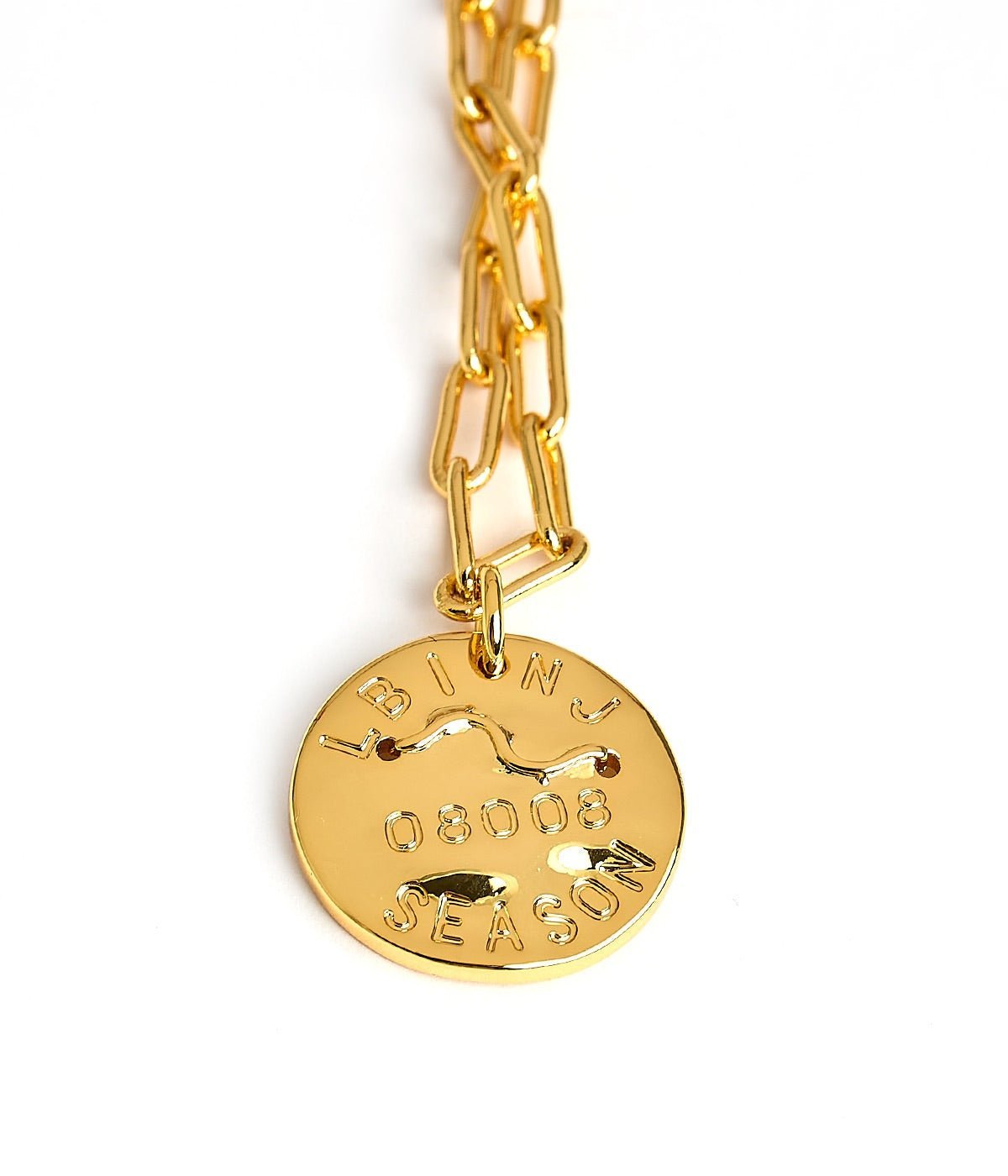 Mini Beach Tag Charm Necklace – 18k Gold Plated - Abbies Place