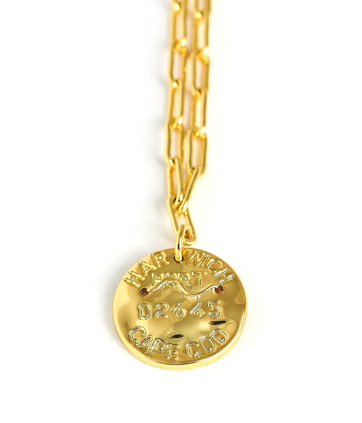 Mini Beach Tag Charm Necklace – 18k Gold Plated - Abbies Place