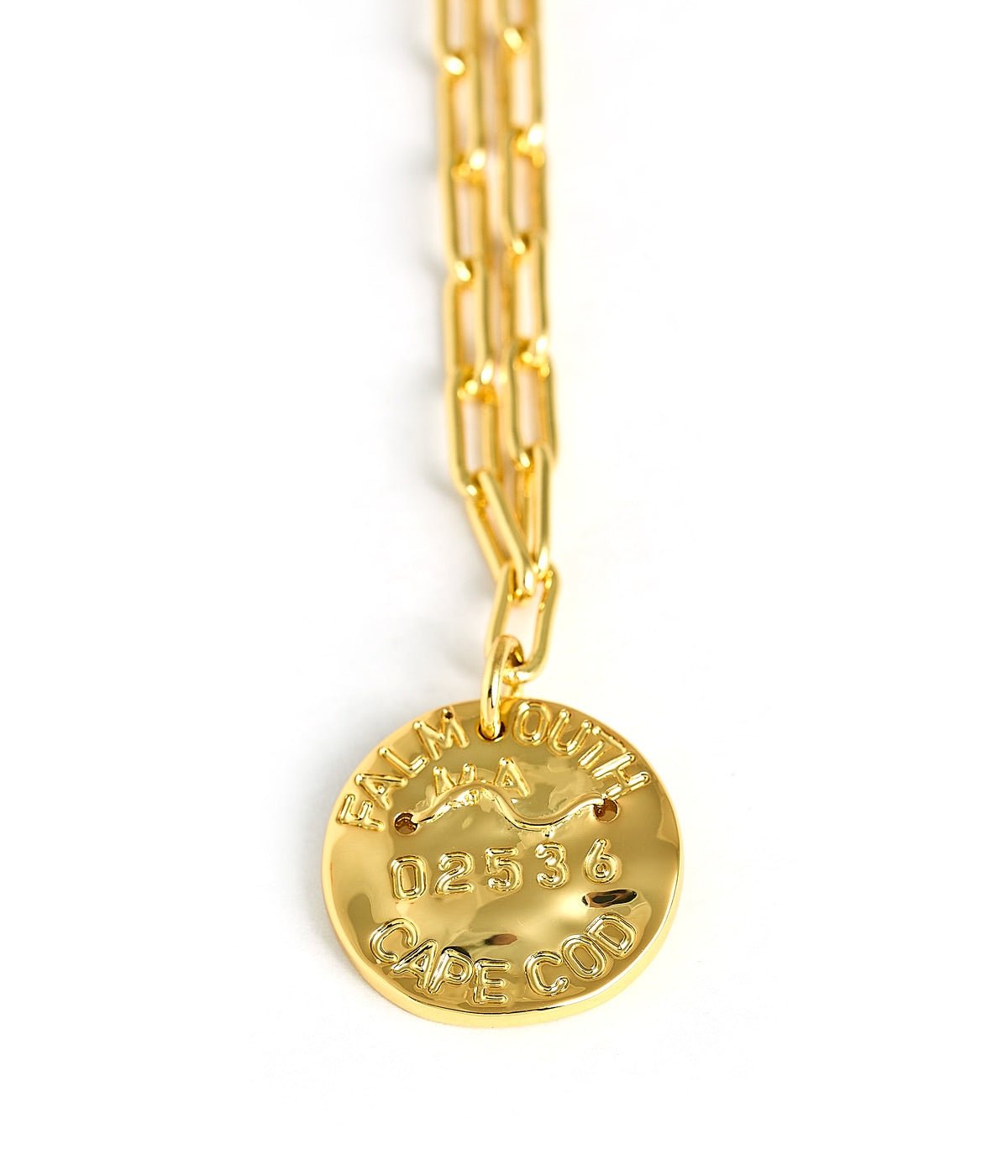 Mini Beach Tag Charm Necklace – 18k Gold Plated - Abbies Place