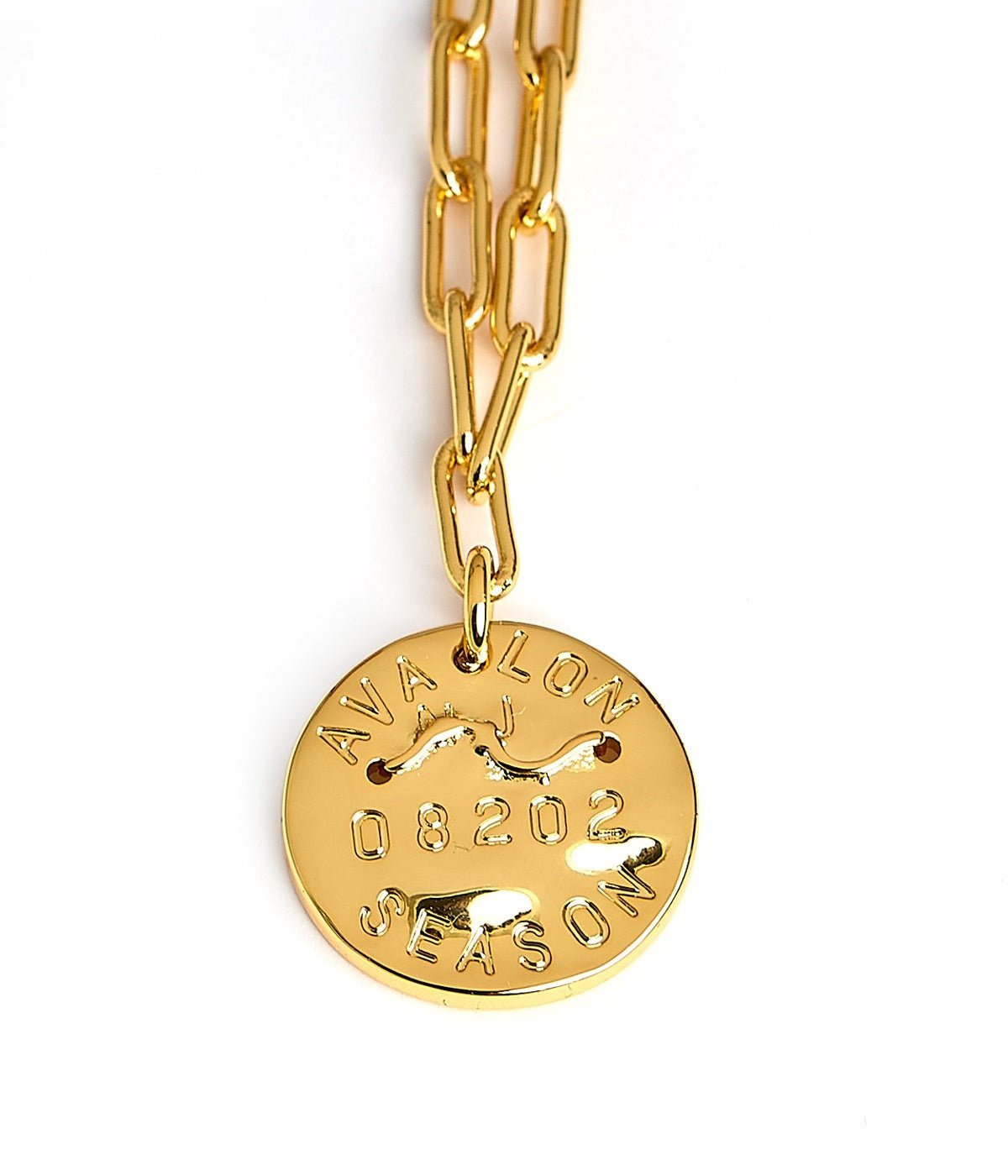 Mini Beach Tag Charm Necklace – 18k Gold Plated - Abbies Place