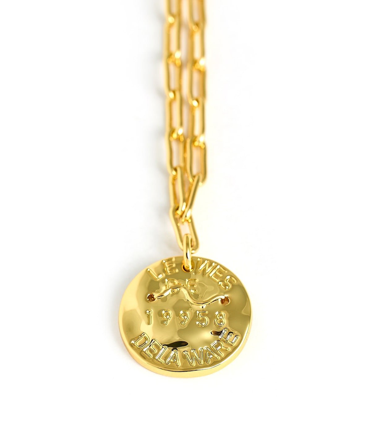 Mini Beach Tag Charm Necklace – 18k Gold Plated - Abbies Place