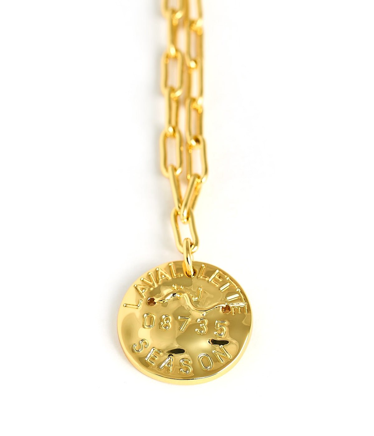 Mini Beach Tag Charm Necklace – 18k Gold Plated - Abbies Place