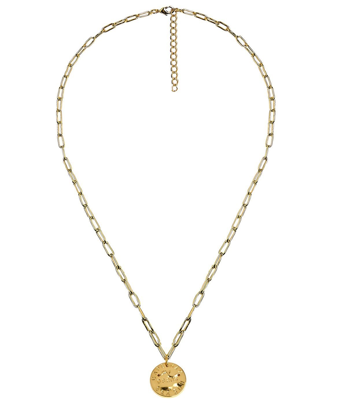Mini Beach Tag Charm Necklace – 18k Gold Plated - Abbies Place