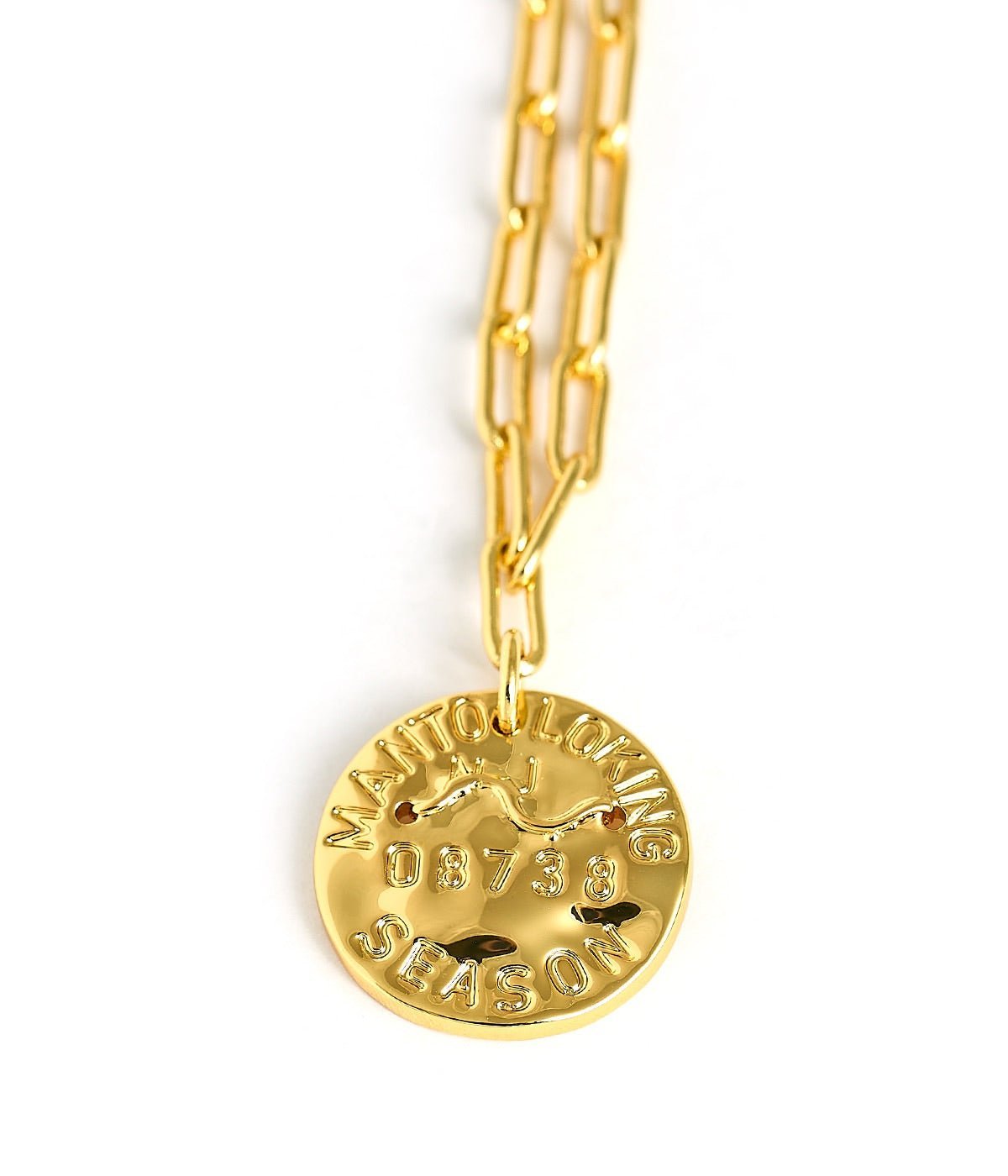 Mini Beach Tag Charm Necklace – 18k Gold Plated - Abbies Place