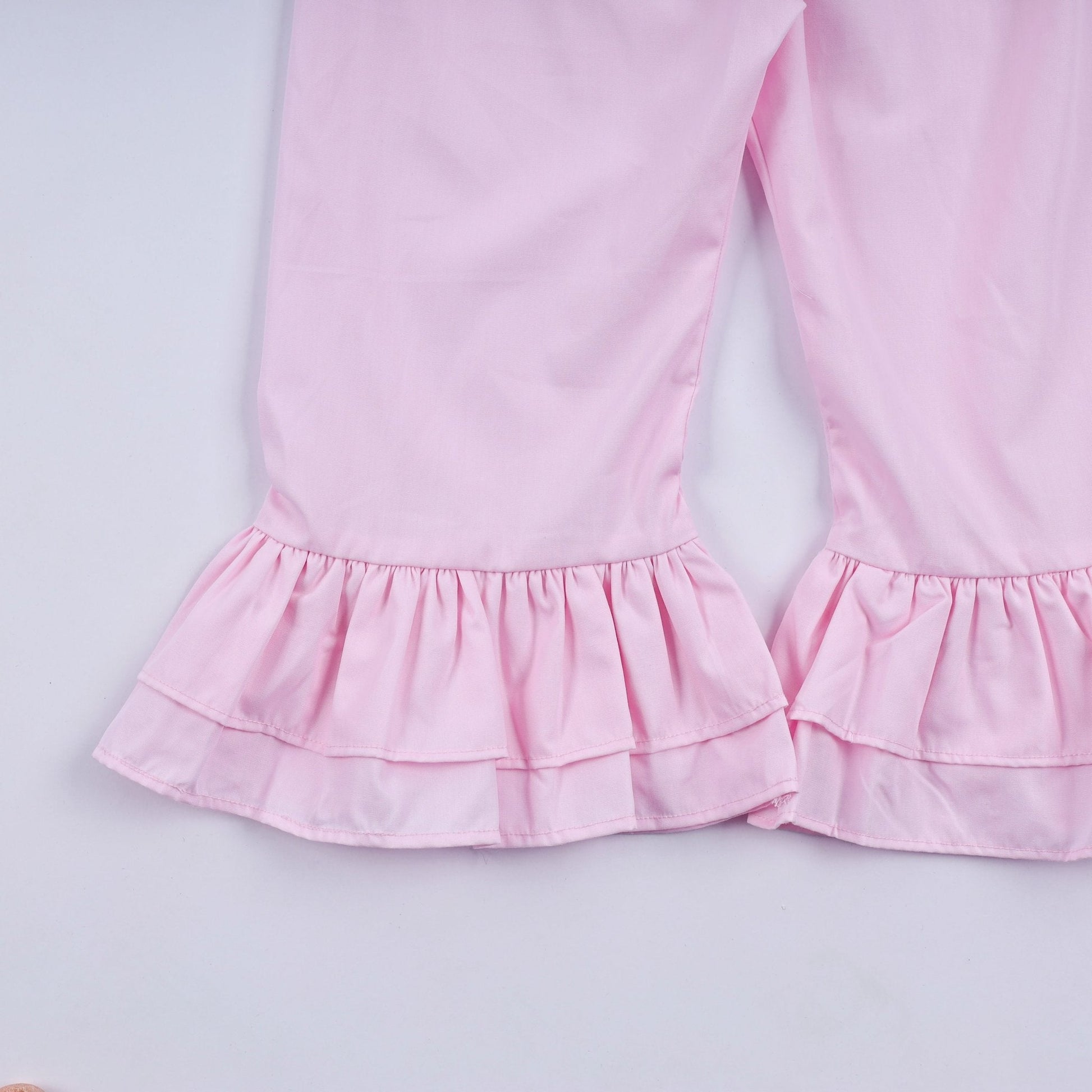 Mint christmas nutcracker hand smocked gingham ruffle pants set - Abbies Place