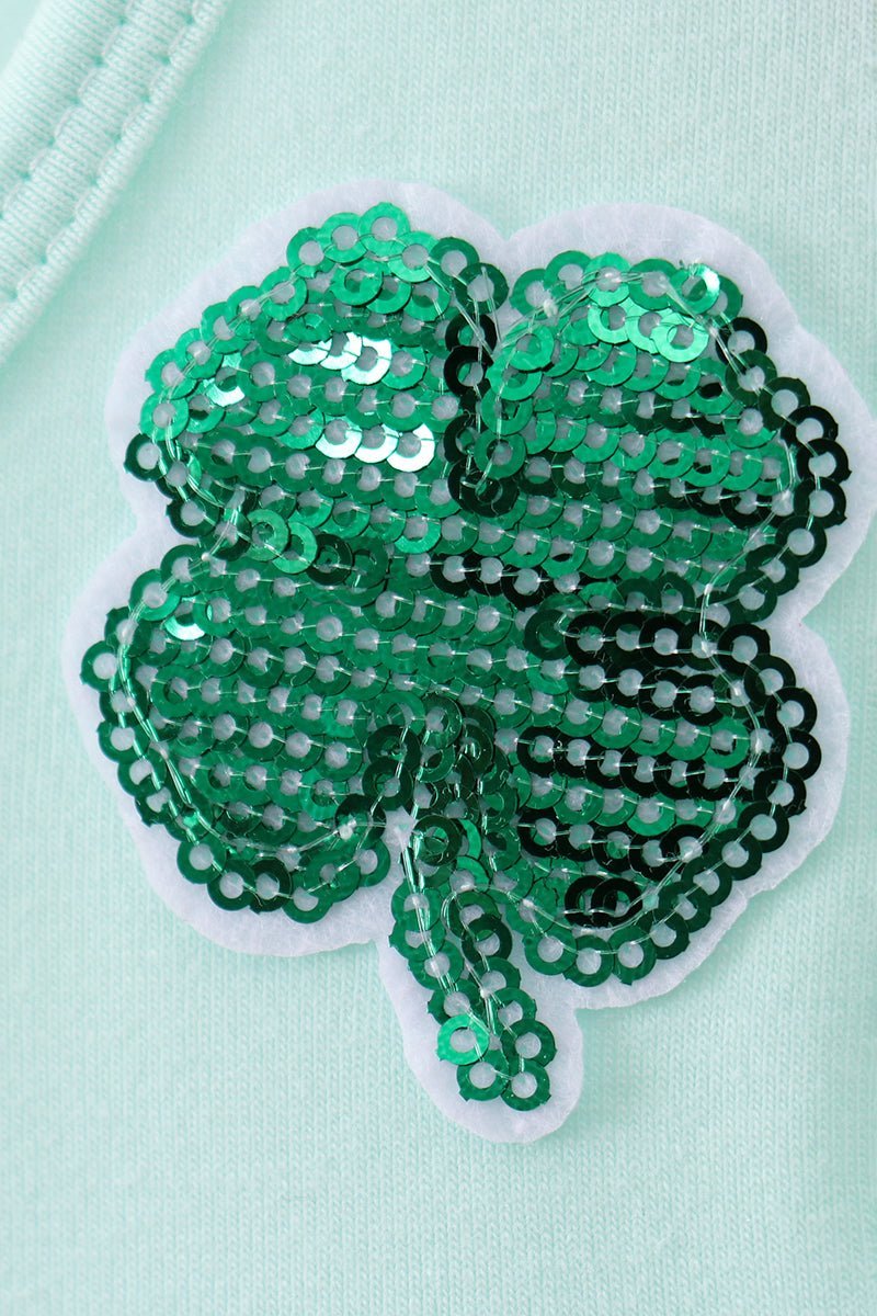 Mint clover sequin ruffle tiered dress - Abbies Place