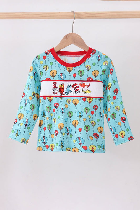 Mint Dr. Seuss smocked top - Abbies Place